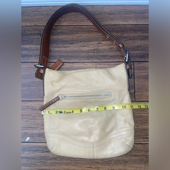 Vintage coach bag shoulder bag adjustable strap purse neutral minimalist - Picture 4 of 14